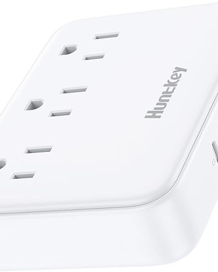 Innovative Power Strip, Cord Removable Design, Huntkey 3 Outlets Non Surge for Cruise, Travel Power Strip with 4 USB Ports (2 USB-C, 2 USB-A), ETL Listed, Customize Cord Length