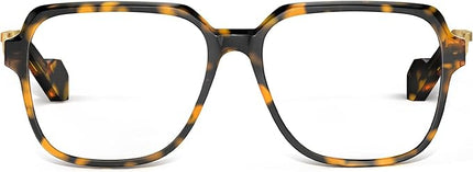 VISOONE Oversized Blue Light Blocking Glasses with Chic Square TR90 Frame and Metal Temple for Women Men REMY