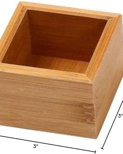 YBM Home Bamboo Drawer Organizer Storage Box for Kitchen Drawer, Junk Drawer, Office, Bedroom, Children Room, Craft, Sewing, and Bathroom 3x3x2 inch