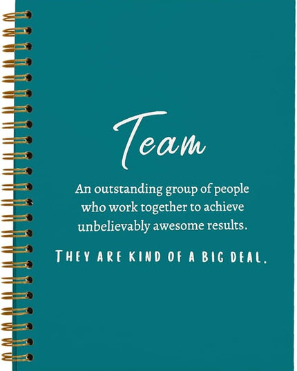 Turquoise Meeting Notebook for Work, Employee Appreciation Gifts, Team Gifts for Employees, Thank You Gifts for Women Men Leader Boss Manager Mentor Coworkers, Journals for Writing, 5.5"x8.3"