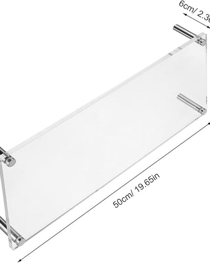 ibasenice Transparent Monitor Stand Riser: Clear Acrylic Computer Riser for Desk Home Office - Space Saving Desk Shelf Stable Platform Tabletop Organizer 50*24cm