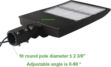 LED Flying Direct 300W LED Parking Lot Lights, 20KV Surge Protection LED Shoebox Lights with Slip Fitter Mount, 5000K 1000W MH/HPS Equiv. 39,000LM - 40,500LM, DLC Premium UL cUL AC 100-277V