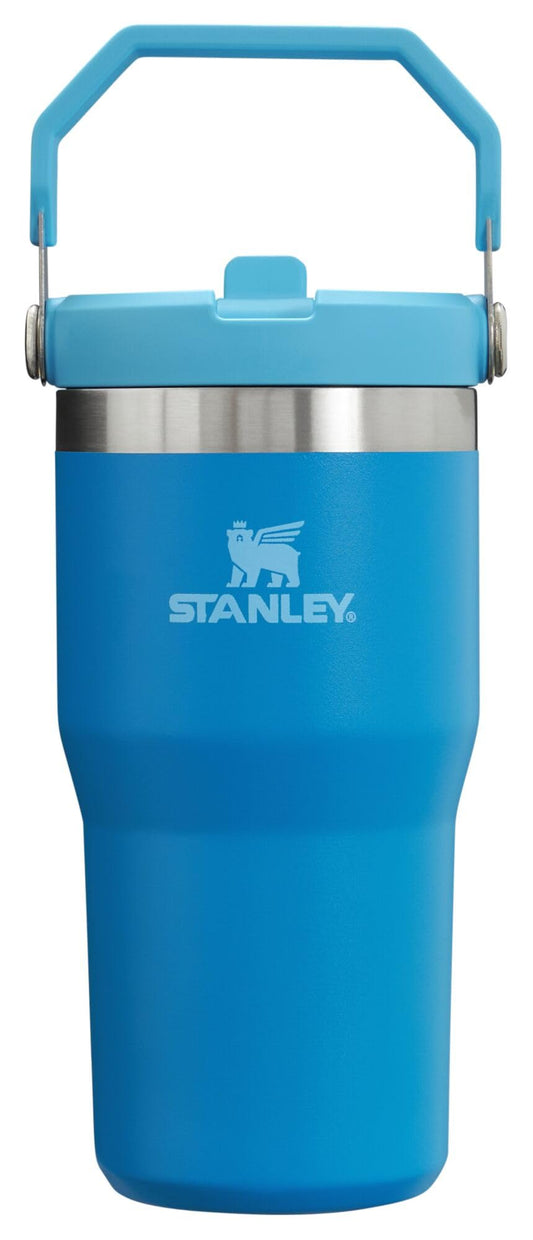 Stanley IceFlow Flip Straw Tumbler with Handle 20 oz | Twist On Lid and Flip Up Straw | Leak Resistant Water Bottle | Insulated Stainless Steel |BPA-Free | Azure