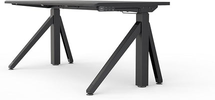 DEZCTOP Revon Pro Electric Standing Desk, 59" x 27.6" Large Work Surface, Height Adjustable (27.6"-47.2"), Sturdy Keel Frame, with Magnetic Modular System, Anti-Collision, Ash Black for Home Office