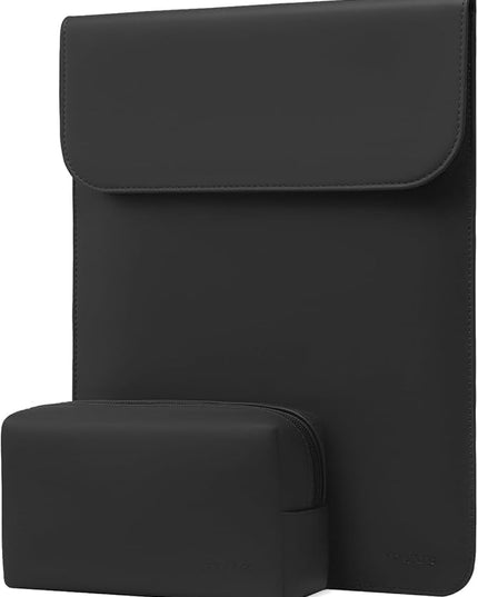 MOSISO Laptop Case 13 inch, 13 inch Laptop Sleeve Compatible with MacBook Air M4 M3 M2 M1 2025-2018 / Pro M2 M1 2025-2016, Faux Suede Leather Case with Small Bag, Black