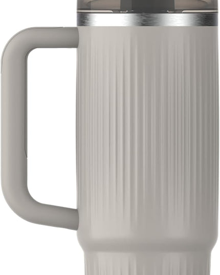 STANLEY Quencher H2.0 Tumbler with Handle and Straw 30 oz | Flowstate 3-Position Lid | Cup Holder Compatible for Travel | Insulated Stainless Steel Cup | BPA-Free | Fluted Ash Gloss