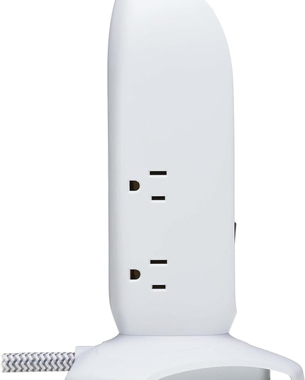 Tripp Lite TLP66USB Surge Protector Tower with USB Ports, 1200 Joules, 5-Outlets, 3 USB Ports, 6ft Heavy-Duty Braided Extension Cord, Desk Charging Tower, Dorm Essentials, Tower Power Strip with Surge