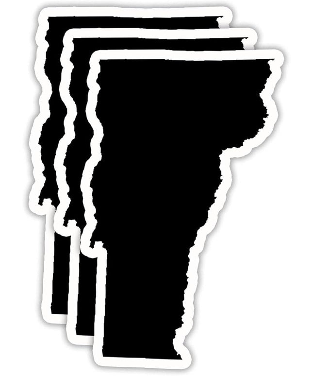 (3PCS) Vermont State Map Stickers, US State Stickers - Waterproof Vinyl Decals for Tumblers, Water Bottles, Laptops, Books, Scrapbooks, Great for Vermont Lovers 3 x 1.8 Inch