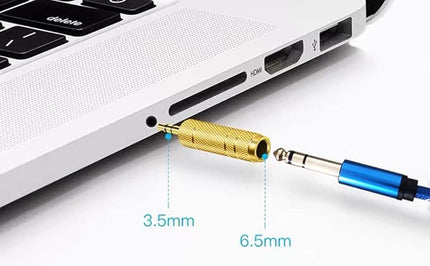 WISYIFIL 1/4 to 3.5mm Auxiliary Audio Adapter, Gold Plated, Resist Corrosion, Good Anti-Interference, Low Signal Attenuation, Durable, Male to Female Connector, 2 Pack