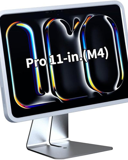 Magnetic Stand on Desk with Charging Case A11 for iPad Pro11-Inch (M4), Classic L Shape, Sturdy Metal Base, Strong Magnets, 360 Rotation, 90 Tilt