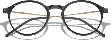 VISOONE Round Lightweight Blue Light Blocking Glasses Women Men Fashion Cute Thin Eyewear Niko