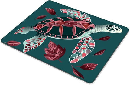 Square Mouse Pad Colorful Turtle,Leaves and National Flag-3,Gaming Mouse Pads for Desk,Soft Computer Waterproof Non-Slip Mouse Mat