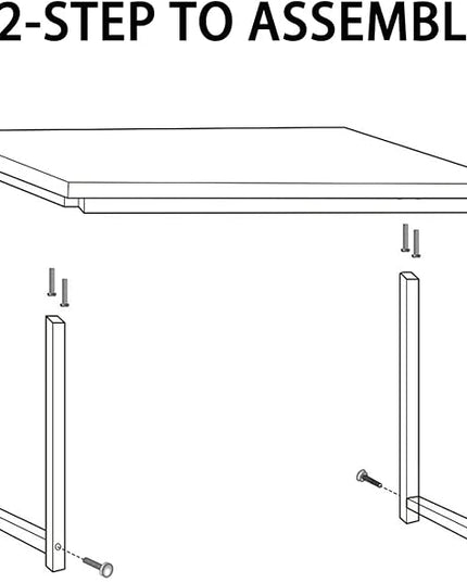 NSdirectModern Computer Desk 63 inch Large Office Desk Writing Study Table for Home Office Desk Workstation Wide Metal Sturdy Frame Thicker Steel Legs, Black.