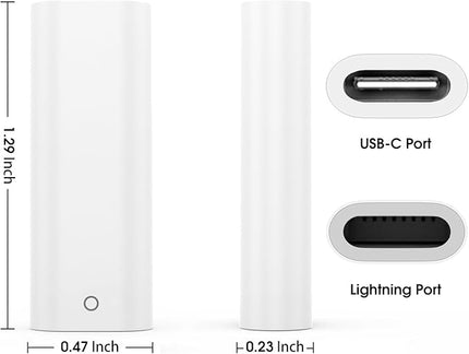 TechMatte Charging Adapter Compatible with Apple Pencil 1st Generation, Lightning to USB-C Charger Connector, Supports Pairing with iPad 10th/11th A16 2025 Gen
