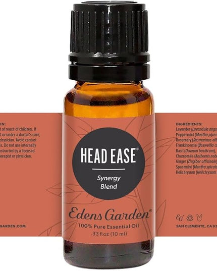 Edens Garden Head Ease Essential Oil Blend- 100% Pure Premium Grade, Undiluted, Natural, Therapeutic, Aromatherapy, The Best for Skin, Face, Humidifiers 118 ml (4 fl oz)