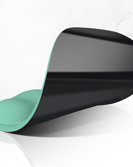 ITNRSIIET Ergonomic Mouse Pad, Cushioned Gel Wrist Rest, Non-Slip Base, Smooth Surface, Compatible with All Mice for Office & Gaming, Desk Accessory, 9.5 x 8.2 inch, Mint Green