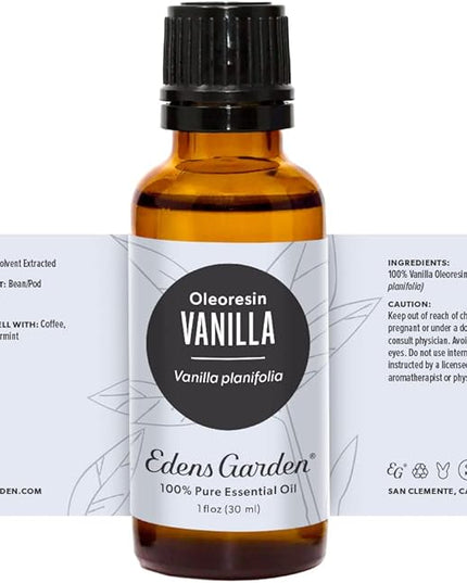 Edens Garden Vanilla- Oleoresin Essential Oil- 100% Pure Premium Grade, Undiluted, Natural, Therapeutic, Aromatherapy, The Best for Diffuser, Candle, Humidifiers, Kid Safe 30 ml (1 fl oz)