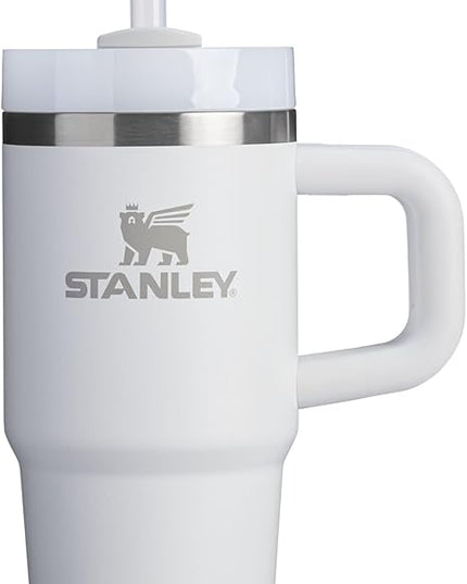 STANLEY Quencher H2.0 Tumbler with Handle and Straw 14 oz | Flowstate 3-Position Lid | Cup Holder Compatible for Travel | Insulated Stainless Steel Cup | BPA-Free | Frost
