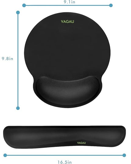 Comfy Mee Premium Memory Foam Keyboard and Mouse Wrist Rest Pads Set- for Comfortable Typing &Wrist Pain Relief (Pack of 2)