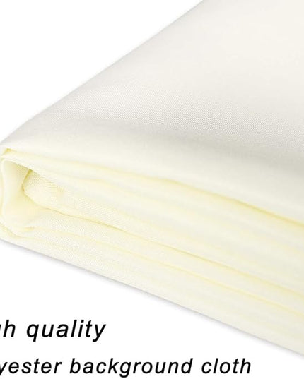 GFCC Ivory Backdrop Photography Background - 6FT x 10FT Photo Backdrop for Photoshoot Photography Video Recording Background Screen Picture Curtain