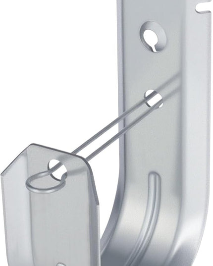 25 Pcs 2" Galvanized Steel J-Hooks, Heavy Duty Wall Mount Cable Support J Hook with Retainer Clip for Cable Management