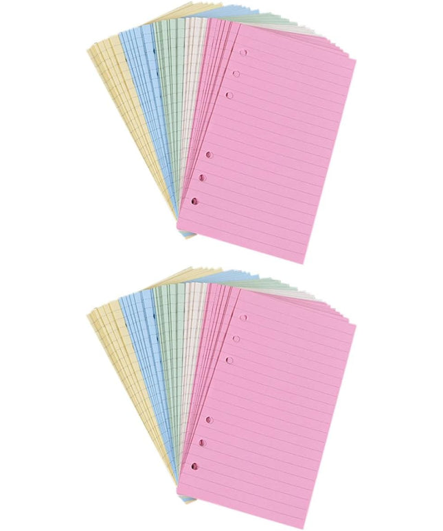 Sosoport 2pcs Loose Leaf Paper Refill Ring Notepad Lined Stationery for Students Smooth Writing Pages for School and Office Use