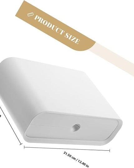 Computer Monitor Stand Riser with Storage Drawers and Laptop Riser for Office Desk Organization, White Sealed Drawer Desktop Heightener for Workstation Accessories