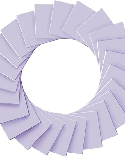 (24 Pads) Sticky Notes 3x3 inch, Self-Stick Pads Bright Colors Sticky Note, Recyclable, Easy to Post for Home, Office, Notebook (Light Purple)