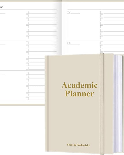 Academic Planner for 2026 or Anytime – A5 Undated Weekly Student Planner For Homeschool, High School, College & Nursing Students, 200 Pages, 5.8" x 8.5", Beige