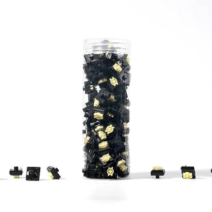 Keychron Milk POM Low-Profile Banana Switches 110pcs – Pre-Lubed Tactile Mechanical Keyboard Switch Set, Smooth & Duable Full POM Housing & Stem, 57gf Actuation Force, Hot-Swap, Dustproof Wall