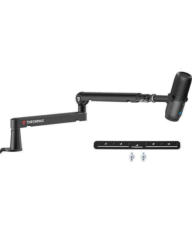 THRONMAX Twist S6 Microphone Boom Arm, Low Profile Mic Stand with Cable Management,Desk Clamp, Versatile Mounting, All-Metal and Fully Adjustable Mic Arm for Streaming, Gaming, Home Office,Universal