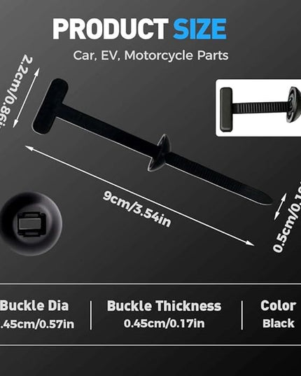 Nylon Universal Cable Tie Buckle, Heavy Duty Self-Locking Nylon Zip Ties Holder, New Multifunctional Cable Tie Buckle for Car Daily Repair (20pcs)