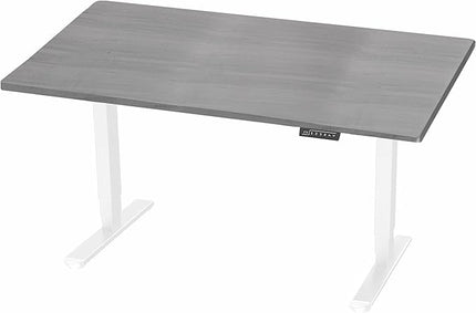 VIVO Electric 55 x 28 in Dual Motor Sit Stand Desk, Memory Height Adjustment, 2B Series, Dark Gray Top White Frame, DESK-KIT-2W55G
