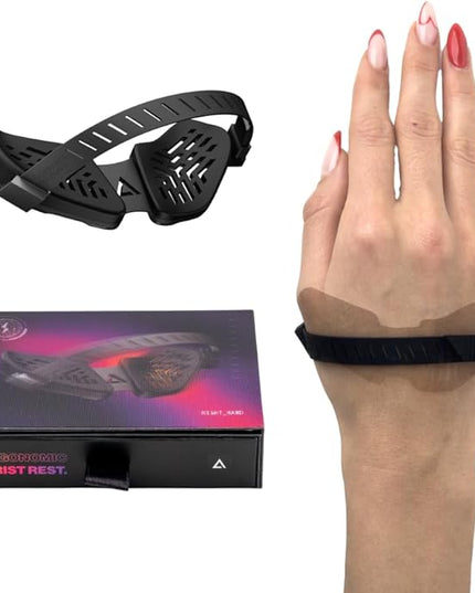 DELTAHUB Carpio G2.0 - Advanced Ergonomic Right-Handed Gaming Wrist Rest for Mouse - Superior Support for Serious Gamers - Anti-Fatigue, Smooth Glide (Small, Right, Black)