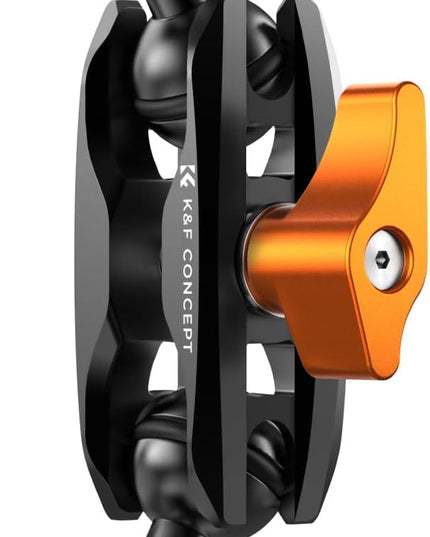 K&F CONCEPT Dual Ball Heads Magic Arm, Articulating Magic Arm with 1/4"-20 Screw, 360° swivelling Ball Head, Aluminum Alloy Camera Monitor Mount Arm