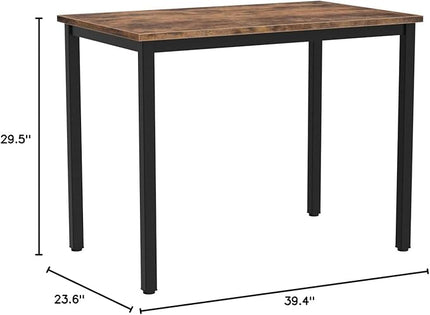 DlandHome Small Computer Desk Home Office Table Writing Desk Study Table Gaming Desk Workstation (39 inch, Rustic Brown)