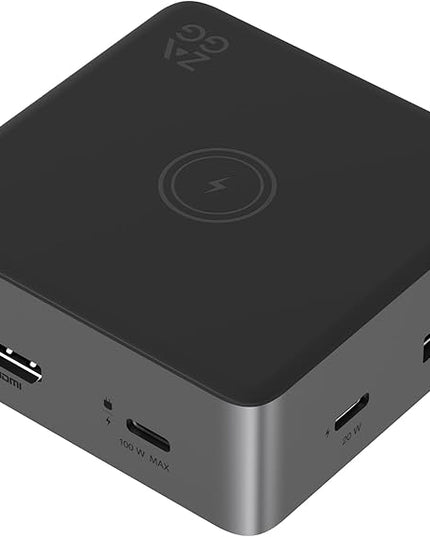 ZAGG 4-Port Hub with Wireless Charging - USB-C PD 100W, HDMI 4K, USB 10Gbps, High-Speed Charging & 4K Display, for Travel, Compatible w/Windows, macOS, iPadOS, ChromeOS, Android