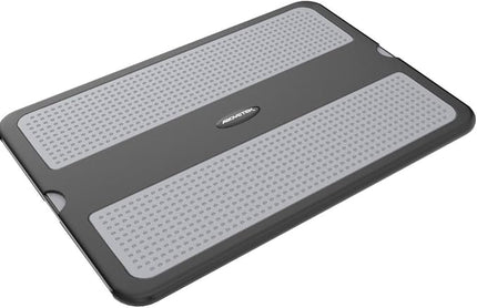 AboveTEK Portable Laptop Lap Desk w/Retractable Left/Right Mouse Pad Tray, Non-Slip Heat Shield Tablet Notebook Computer Stand Table w/Sturdy Stable Work Surface for Bed Sofa Couch or Travel