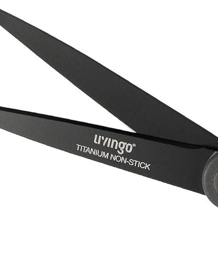 LIVINGO 2 Pack 8" Titanium Non-Stick Scissors, Professional Stainless Steel Comfort Grip, All-Purpose, Straight Office Craft Scissors for Tape, Paper, Cardboard(Green/Yellow)