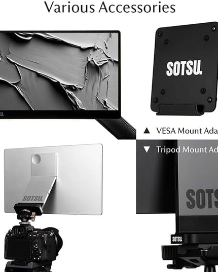 SOTSU FlipAction Go 14" Premium Portable Monitor SFA14PMMG | Robust but Lightweight | Tempered Glass Cover | 1080p | 400 Nits | 100% sRGB | 5W | Super Versatile | USB C or Mini HDMI