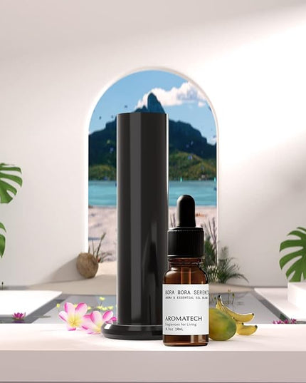 AromaTech Bora Bora Serenity Aroma Essential Oil Blend: Luxury Hotel Inspired Aromatherapy with Tropical Fruit, Frangipani & Coconut for Ultrasonic Diffusers & Nebulizers - 0.3 fl oz, 10 mL