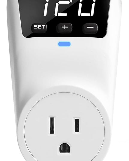 BSEED Voltage Protector Electronic Surge Protector Outlet, 1800W Wall Surge Protector for Refrigerator, TV, PC, Home Appliance, Voltage Regulator with LED Display Screen, Adjustable, 15A, 120V, 1 Pack