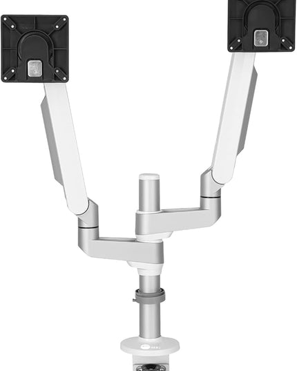 SIIG MTPRO Dual Monitor Arm Desk Mount, Fully Adjustable Mechanical Spring Design, up to 32" Display, Max 19.8 lbs per arm, VESA 75/100mm, Cable Management, BIFMA and TAA Compliant