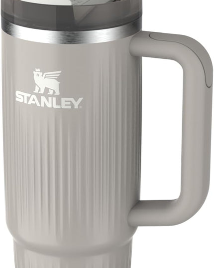 STANLEY Quencher H2.0 Tumbler with Handle and Straw 30 oz | Flowstate 3-Position Lid | Cup Holder Compatible for Travel | Insulated Stainless Steel Cup | BPA-Free | Fluted Ash Gloss