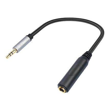 SiYear 1/4" to 3.5mm Headphone Extension Cable - 6.35mm Quarter inch to1/8 Fmale Stereo Jack Audio Adapter for Amplifiers, Speaker, Guitar Amp,Home Theater, Mixing Console (0.3m/2PACK)