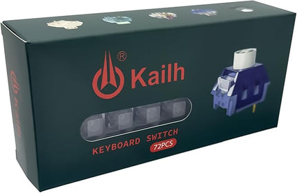Kailh Box Dark Chocolate Pre lubed Switches for Mechanical Keyboard,5 pin Linear/55gf/Water&Dustproof/RGB/POM Material Switches(Dark Chocolate,72p)
