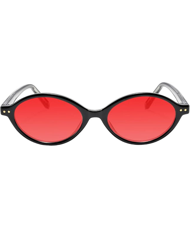 TIJN Olisa Blue Light Blocking Glasses for Women Men,Oval Glasses Frame Bluelight Glasses for Gaming/Computer/Screen