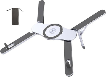 Adjustable Aluminum Alloy Tablets Stand 6 Position Precise Tilt Lightweighted Computer Holder for Work Study Aluminum Laptop Stand