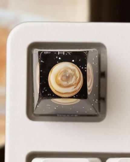 Jupiter Artisan Keycap R1 SA Profile Custom Solar System Planet Keycaps 1U ESC Handmade Resin Gaming Galaxy Key Cap Cherry MX Switch Compatible Mechanical Keyboard Space Lover Gift