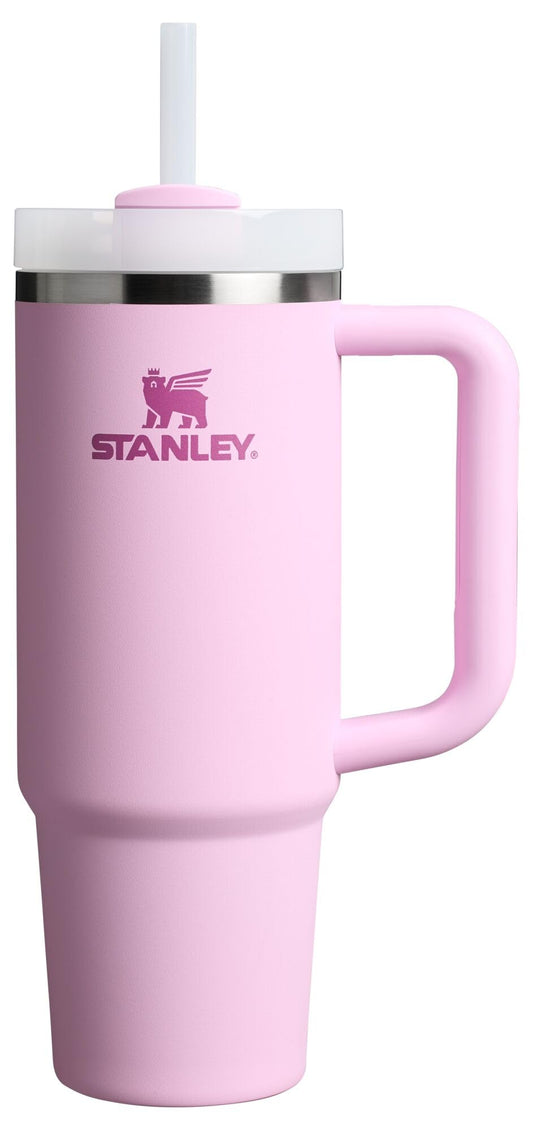 STANLEY Quencher H2.0 Tumbler with Handle and Straw 30 oz | Flowstate 3-Position Lid | Cup Holder Compatible for Travel | Insulated Stainless Steel Cup | BPA-Free | Cherry Blossom